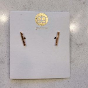 Gorjana rose gold bar studs